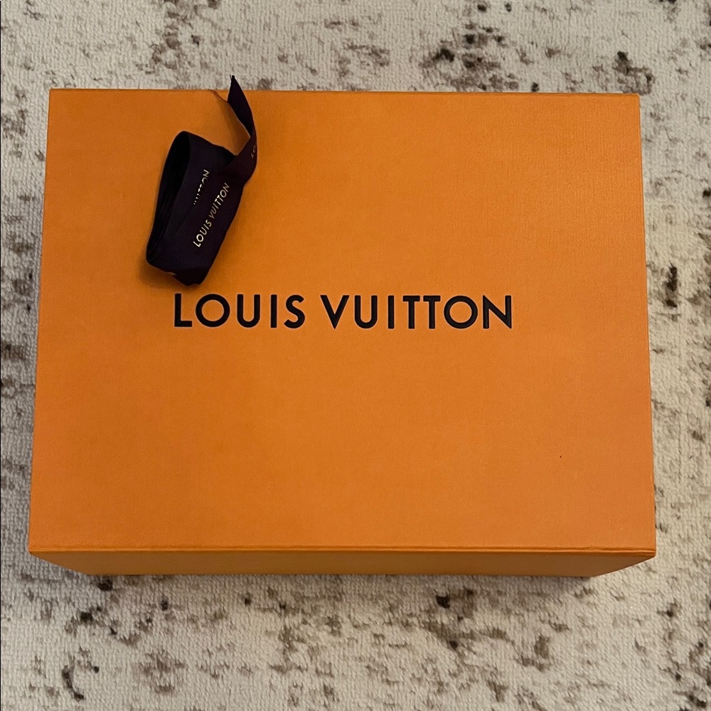 Louis Vuitton Signature Orange Gift Box with Black Ribbon